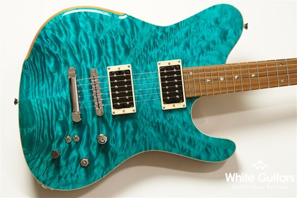 Border Custom 666 Quilted Maple Top Mahogany Back - Borabora Blue